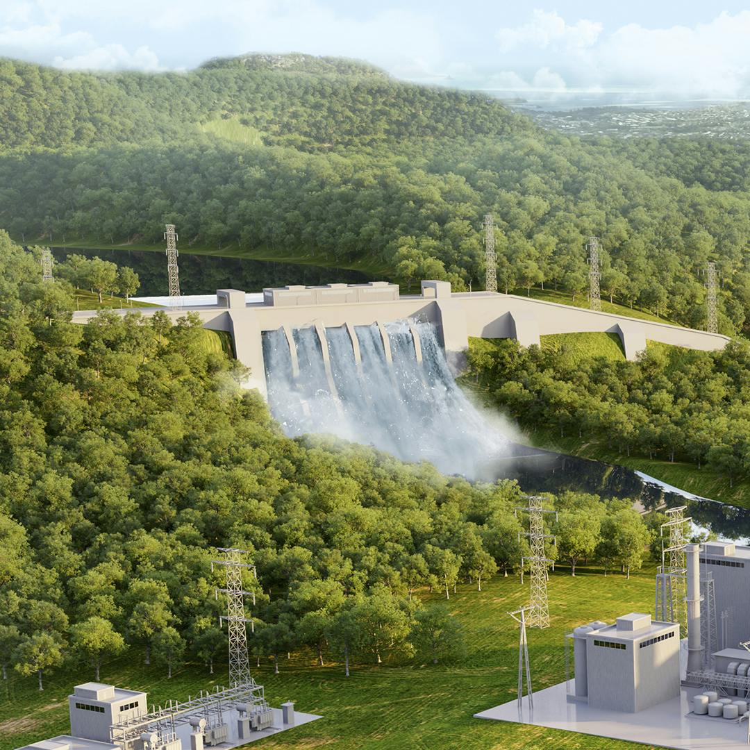 Industrial power plant with Uninterruptible Power Systems ensuring continuous power supply for critical processes