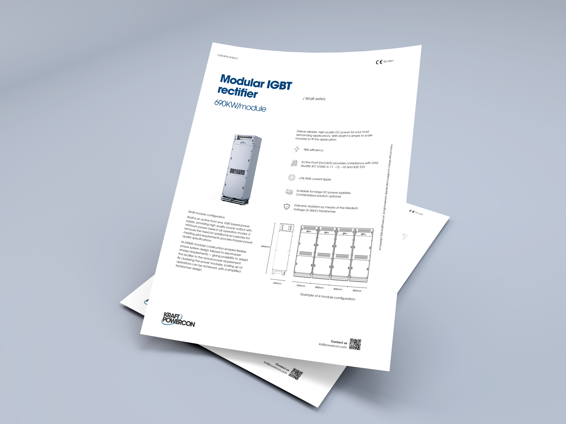 Modular IGBT Active Front End Rectifier | 690KW/module